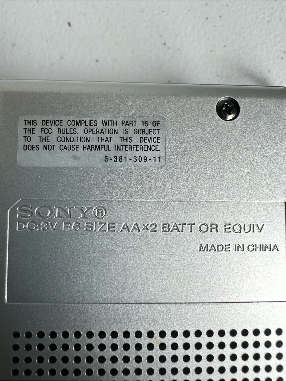 Sony Silver Portable AM/FM Pocket Radio ICF-S10MK2